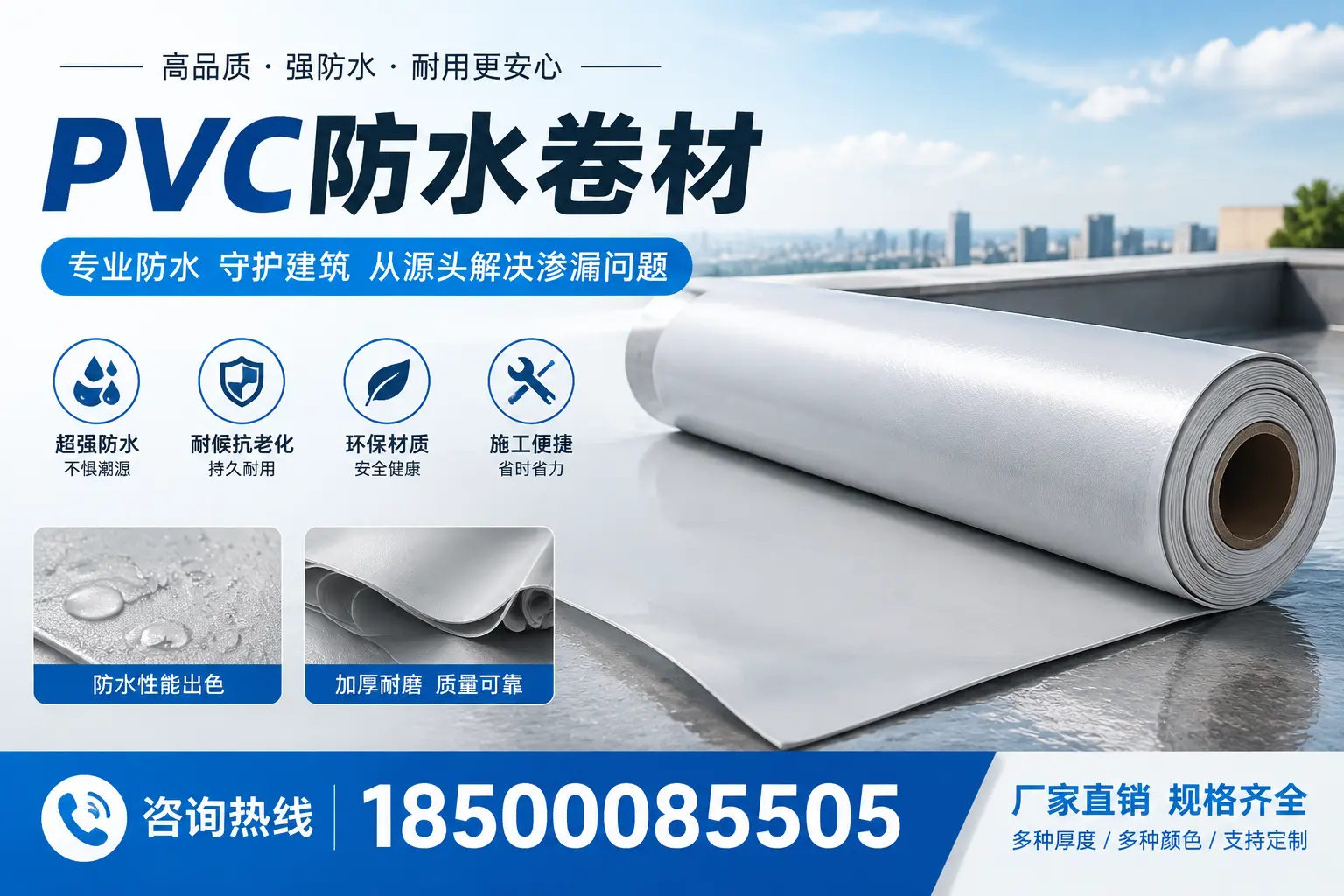 选择pvc防水卷材时,定西用户的常见疑问